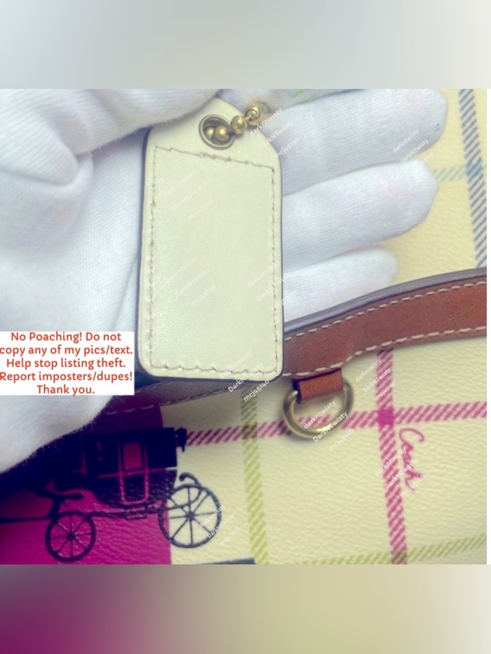 GREAT GIFT!! RARE Coach 3 piece Tote, cosmetic bag, change purse set PRICE FIRM - Picture 13 of 15